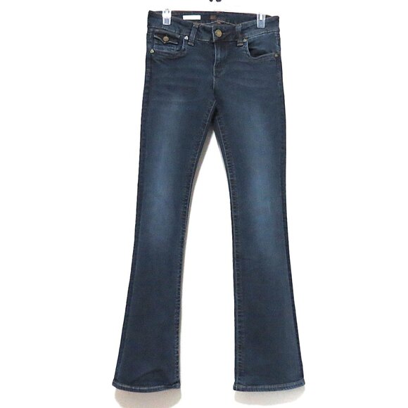 Kut from the Kloth Natalie Bootcut Flap Pocket Dark Wash Stretch Jeans Size 2 - Picture 2 of 16